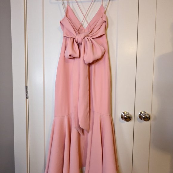 Jarlo Ruffle Hem, Open Back, Midi Dress in Pink - NEW with tags! - Picture 3 of 12